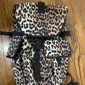 GANNI Leopard Backpack